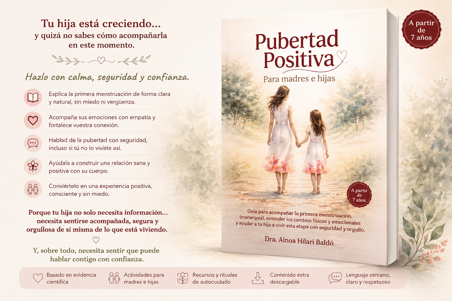 Cómo acompañar la primera menstruación de tu hija sin miedo ni tabúes